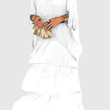 Nora Růžová Šaty - Bílá